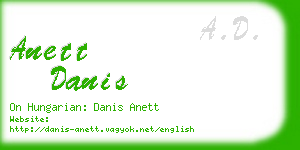 anett danis business card